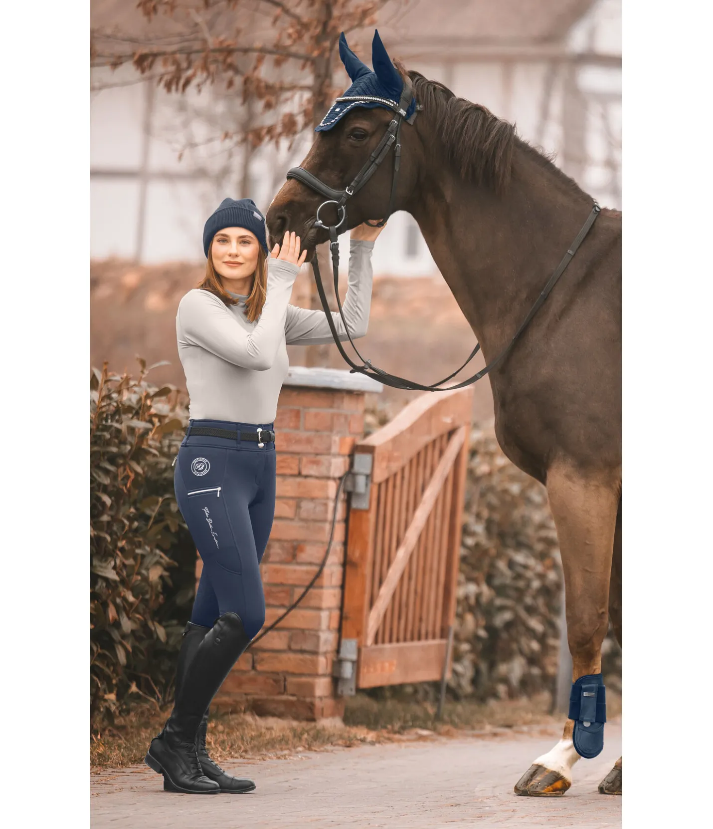 Felix Bühler Pantalon d'équitation thermique hybride à fond intégral grip Cheyenne navy Sale