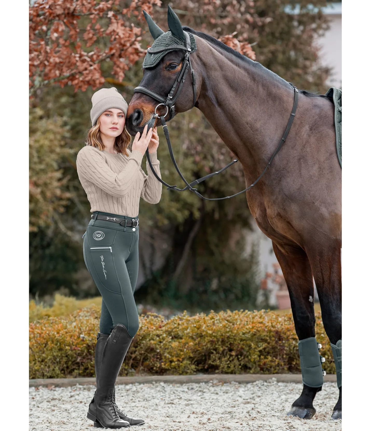 Felix Bühler Pantalon d'équitation thermique hybride à fond intégral grip Cheyenne thé vert Discount