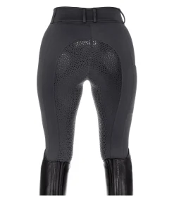 Equilibre Pantalon d'équitation thermique hybride à fond intégral Grip Marleen carbone Sale