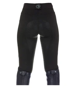 Equilibre Pantalon d'équitation thermique et hybride à fond intégral grip enfant Nevis noir Sale