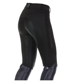 Equilibre Pantalon d'équitation thermique et hybride à fond intégral grip enfant Nevis noir Sale