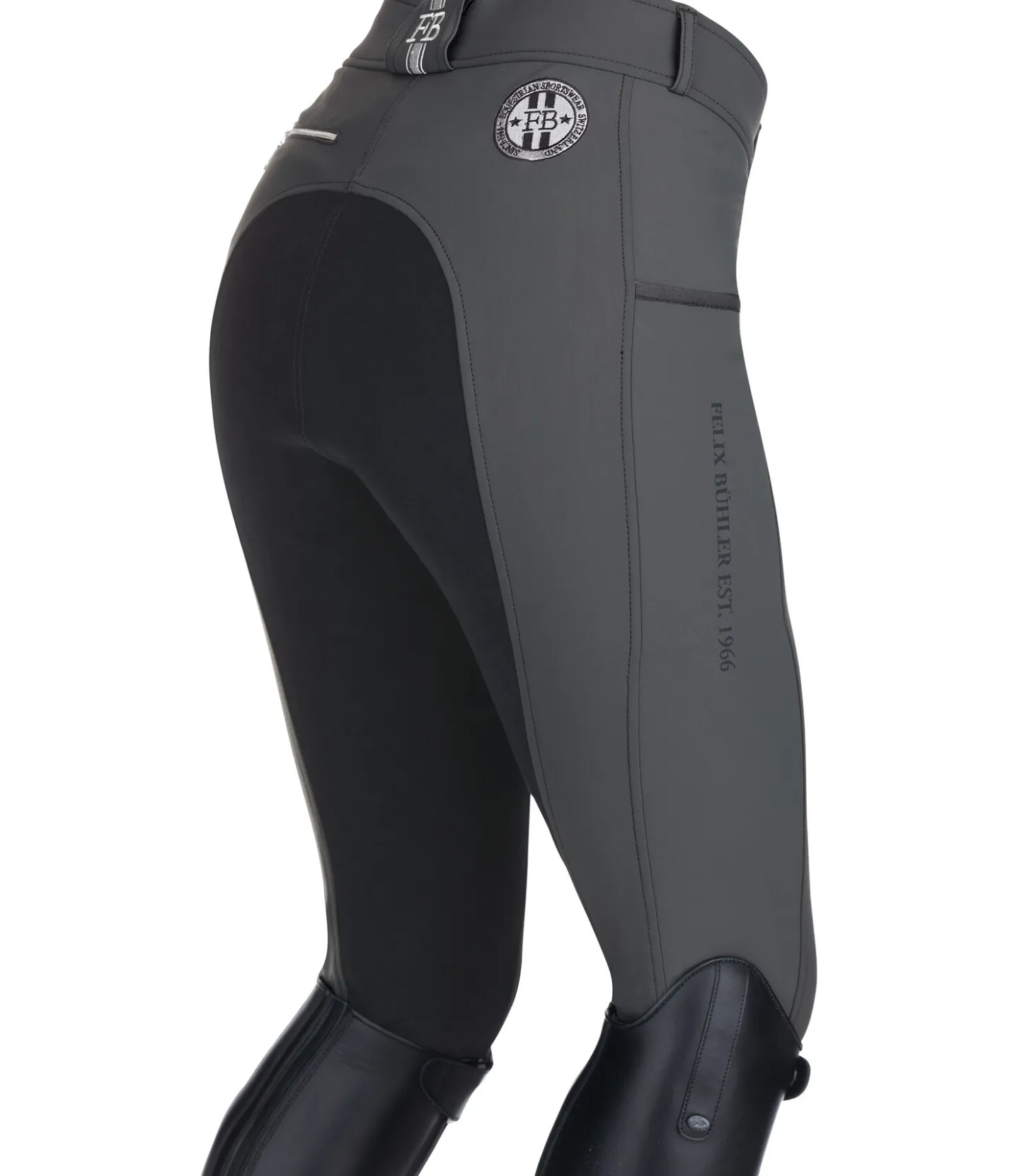 Felix Bühler Pantalon d'équitation thermique pro à fond intégral Juliette carbone Discount