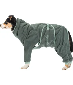 sugar dog Peignoir pour chien Allover Dry matcha foncé New