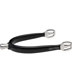 SILK STEEL Éperons à bout rond revêtement silicone noir Best