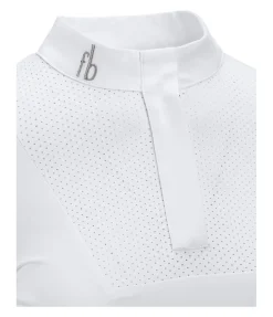 Felix Bühler Polo de concours technique à manches longues Gracie II blanc