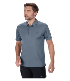 Felix Bühler Polo technique homme Denver bleu fumée Clearance