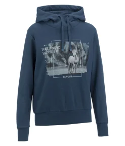 FENGUR Pull à capuche Jondis bleu nuit