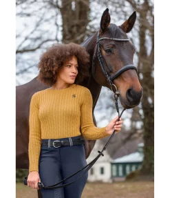 Felix Bühler Pull-over en maille Ella mangue dorée Clearance