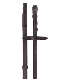 CLARIDGE HOUSE Rênes antidérapantes en cuir Slim Grip marron foncé Online