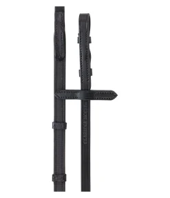 CLARIDGE HOUSE Rênes antidérapantes en cuir Slim Grip noir/argenté Outlet