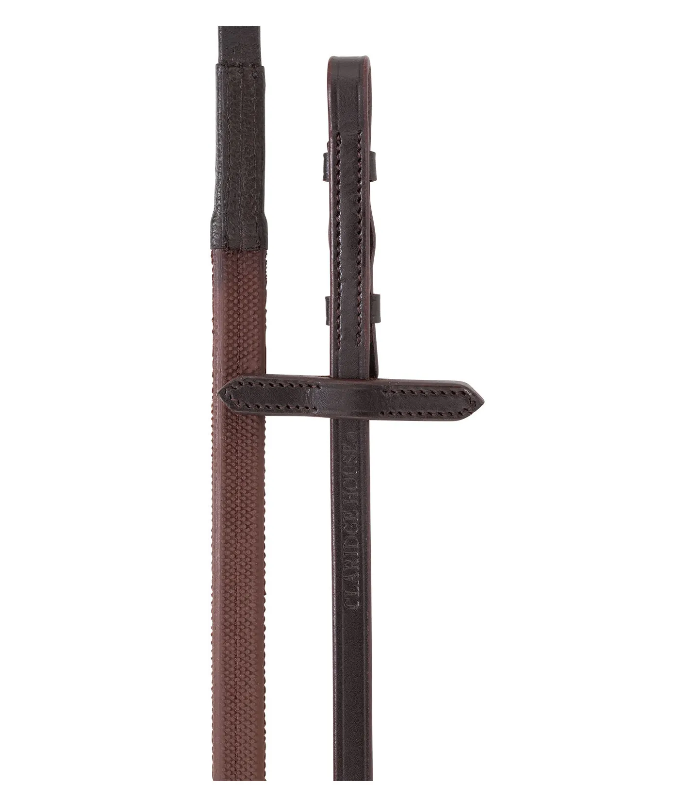 CLARIDGE HOUSE Rênes en caoutchouc Thin marron foncé Clearance