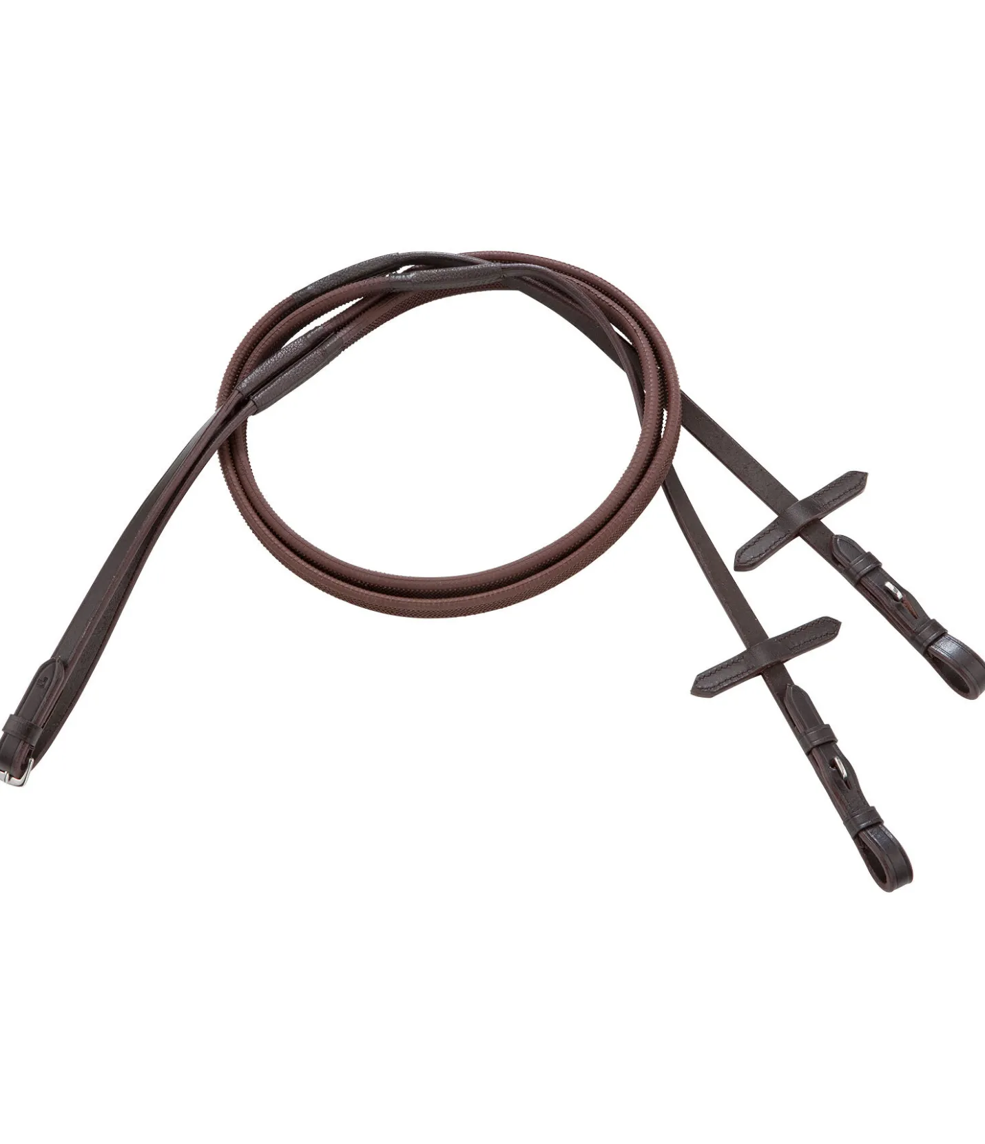 CLARIDGE HOUSE Rênes en caoutchouc Thin marron foncé Clearance