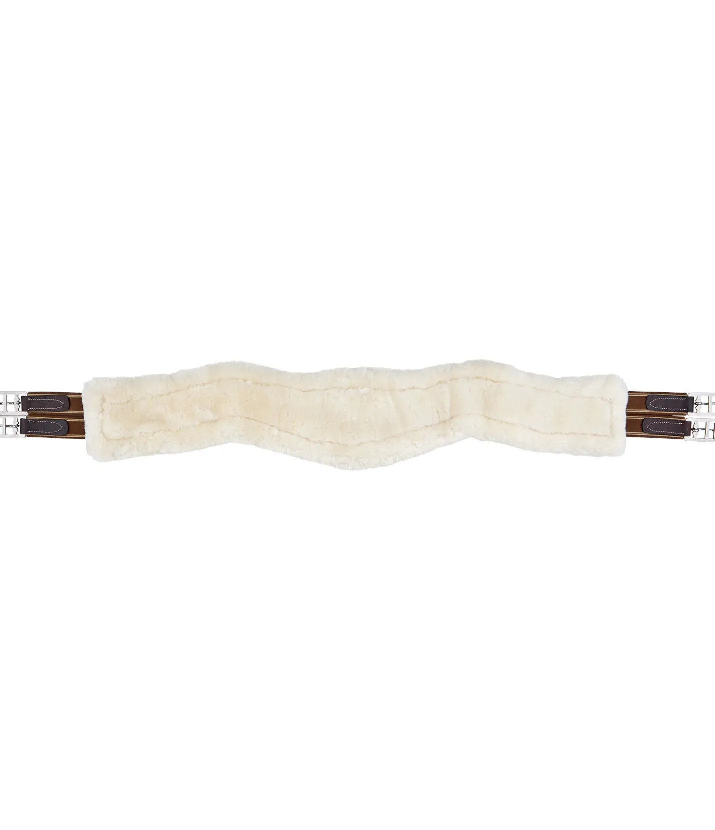 CLARIDGE HOUSE Sangle anatomique en cuir avec polaire Teddy amovible Naira brun