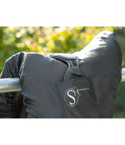 Felix Bühler Sangle courte demi-lune en cuir doux noir New