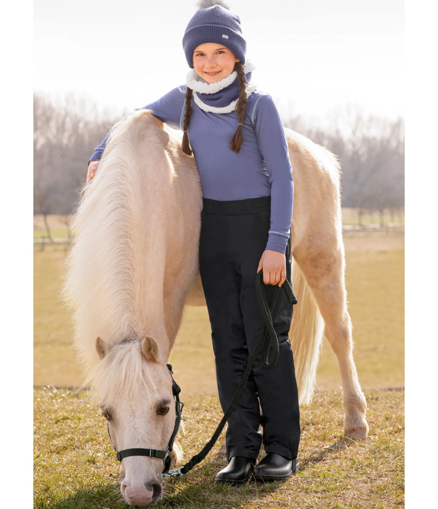 Equilibre Sur-pantalon thermique enfant noir Clearance