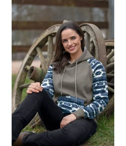 STONEDEEK Sweat à capuche Ikat Saphir foncé  Clearance