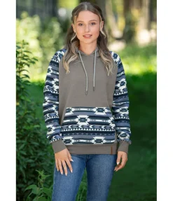 STONEDEEK Sweat à capuche Ikat Saphir foncé  Clearance
