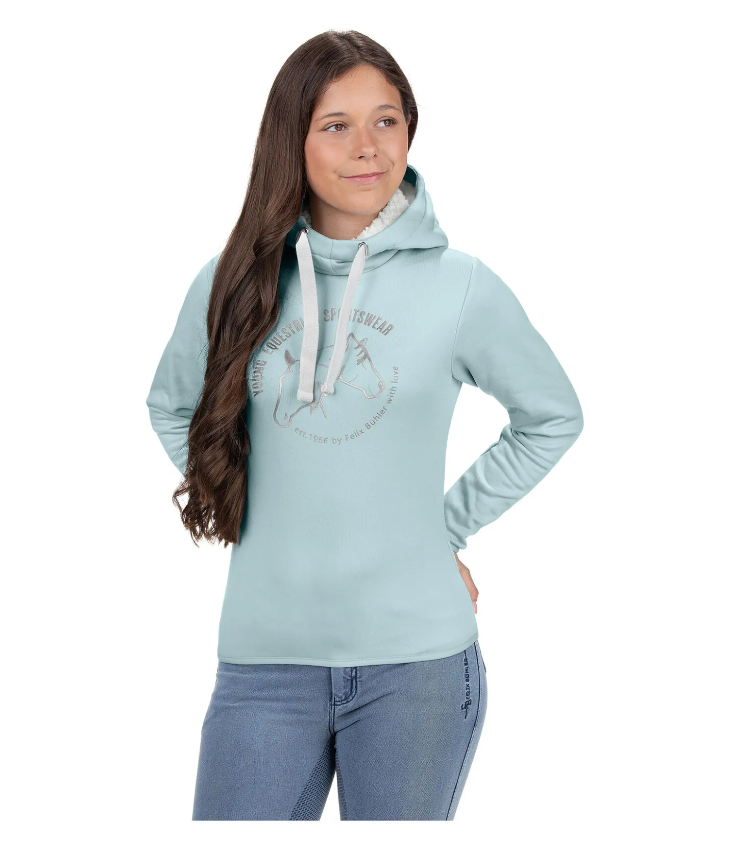 Felix Bühler Sweat à capuche en stretch Performance enfant vert glacier Sale