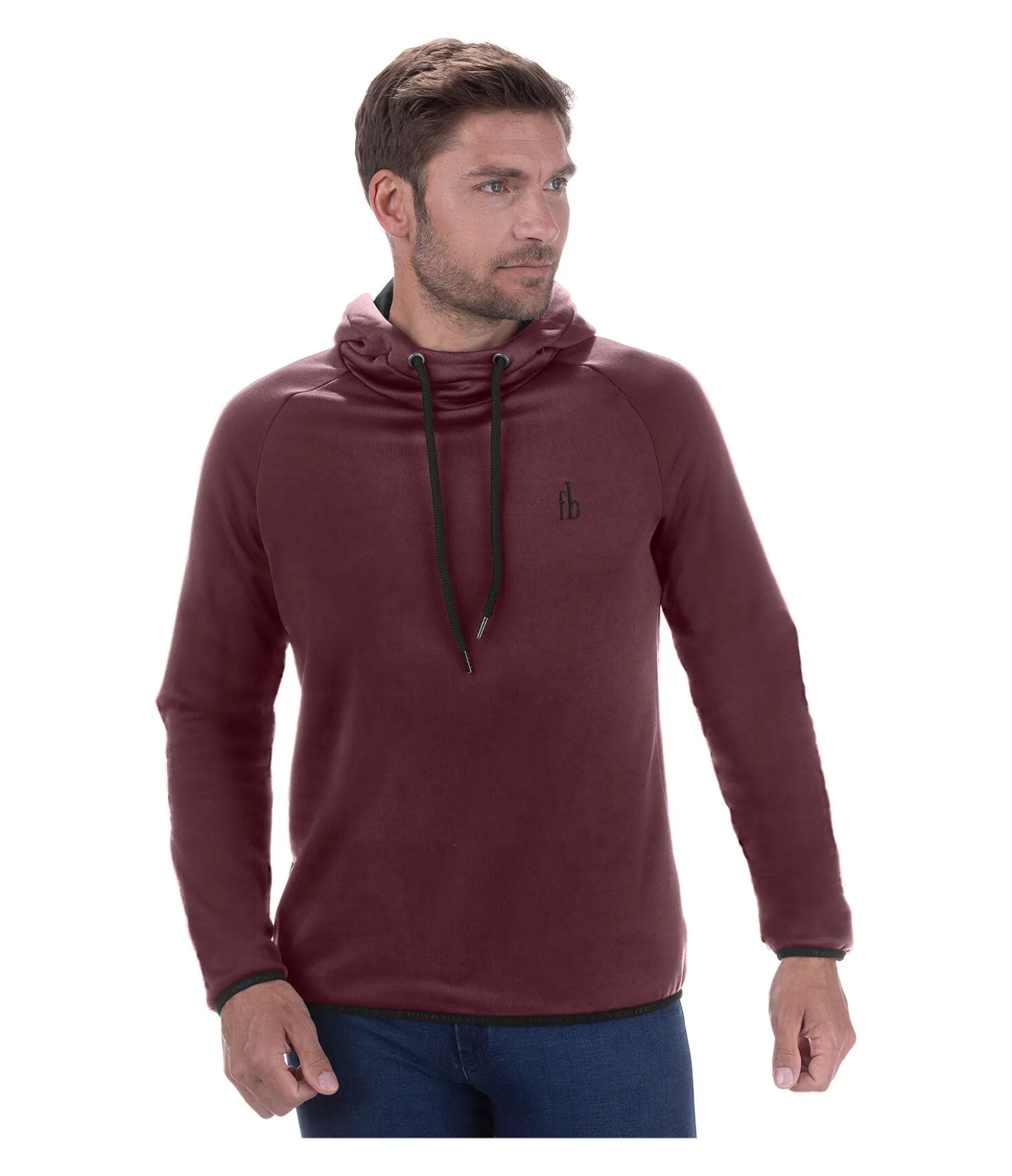 Felix Bühler Sweat à capuche Performance stretch homme Macon acajou Outlet
