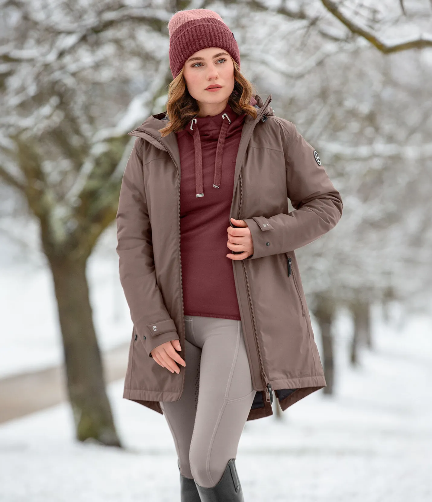 Felix Bühler Sweat à capuche stretch Performance Jill merlot Hot
