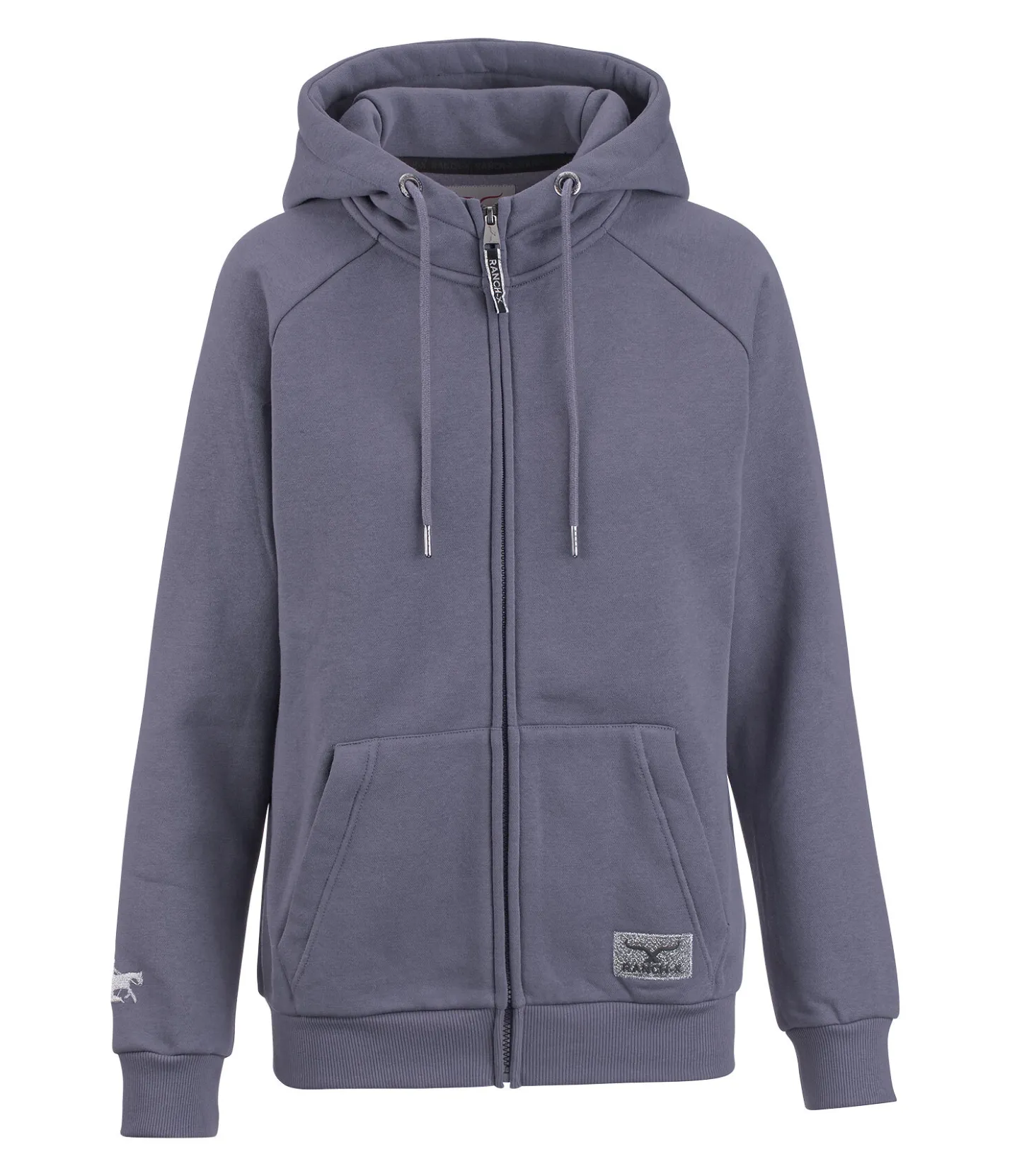 RANCH-X Sweat à capuche zippé Josiah bleu arctique New