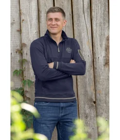 STONEDEEK Sweat à col zippé homme Zach Saphir foncé  Clearance