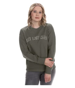 TWIN OAKS Sweat Get Lost Club II vert mousse Online