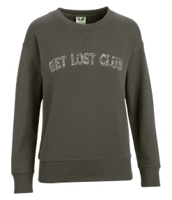 TWIN OAKS Sweat Get Lost Club II vert mousse Online