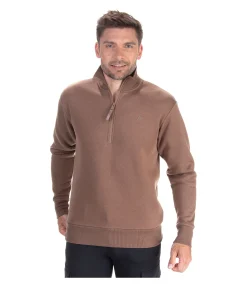 Felix Bühler Sweat avec col zippé homme Portland cappuccino