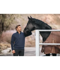 Felix Bühler Sweat avec col zippé homme Portland navy classique Outlet