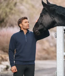 Felix Bühler Sweat avec col zippé homme Portland navy classique Outlet