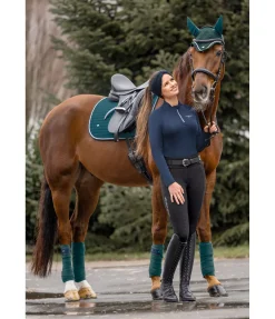 SHOWMASTER Tapis de selle Basic vert d´eau Hot