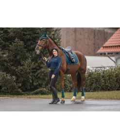 SHOWMASTER Tapis de selle Basic vert d´eau Hot