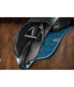 SHOWMASTER Tapis de selle Basic Pro bleu océan New