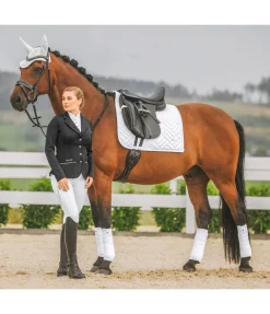 SHOWMASTER Tapis de selle Brillant blanc Hot