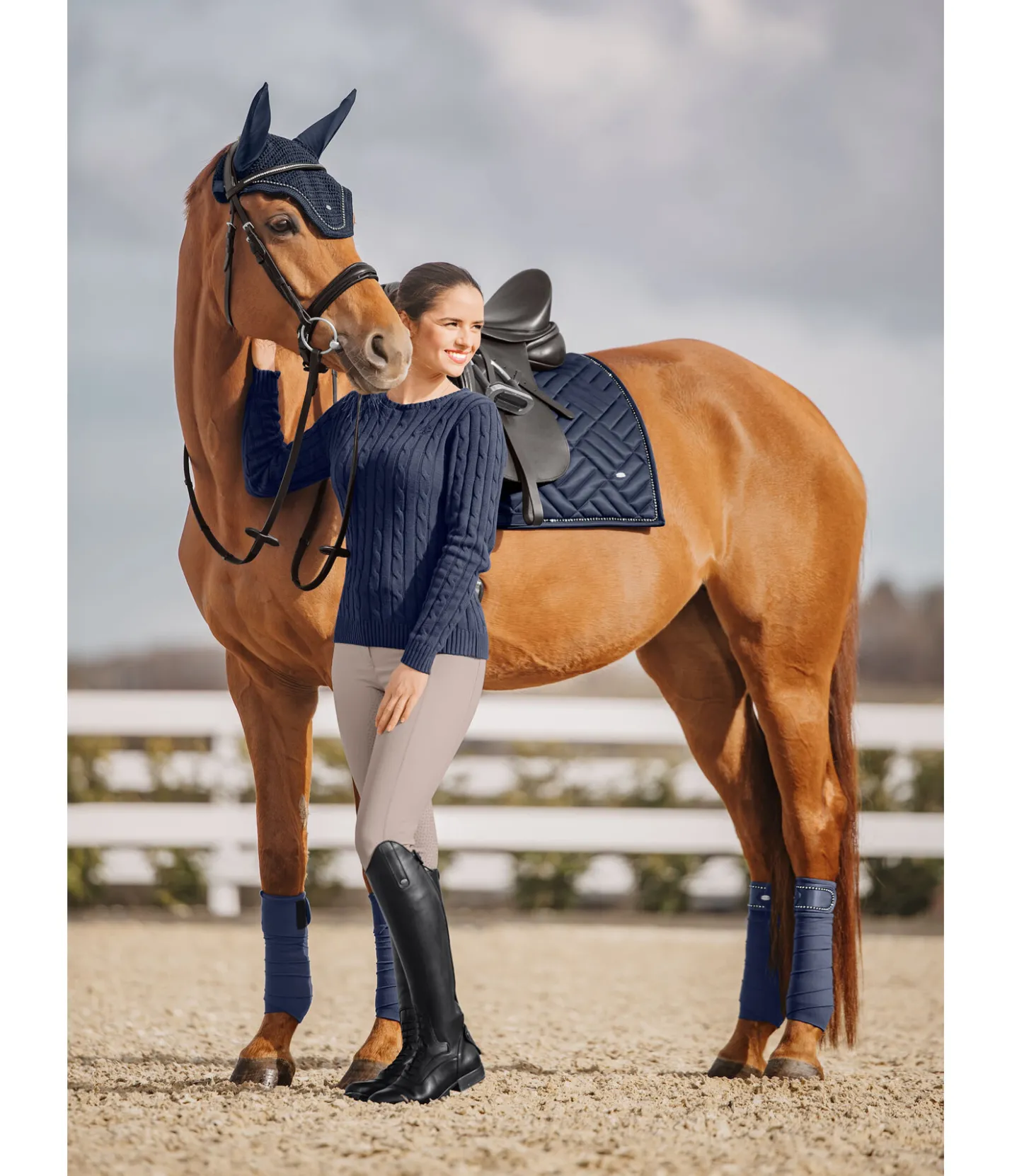 SHOWMASTER Tapis de selle Brillant navy classique Sale