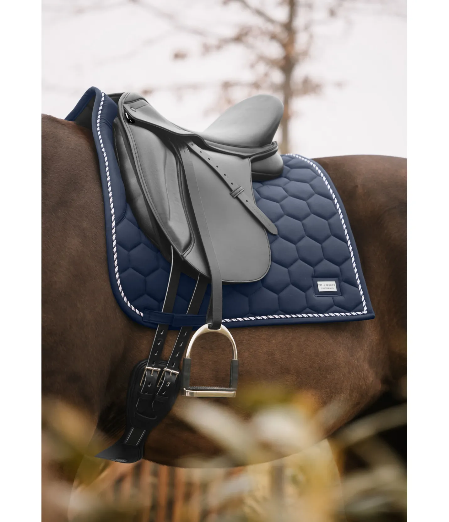 Felix Bühler Tapis de selle Sophistication sans passants de contre-sanglons navy Outlet