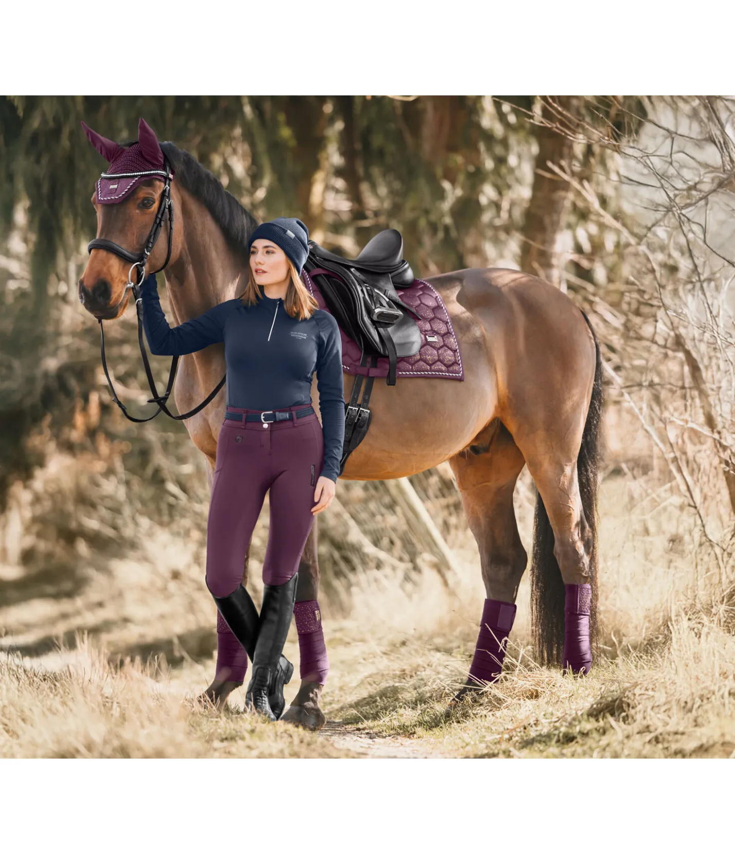 Felix Bühler Tapis de selle Sparkling II noir-violet Discount