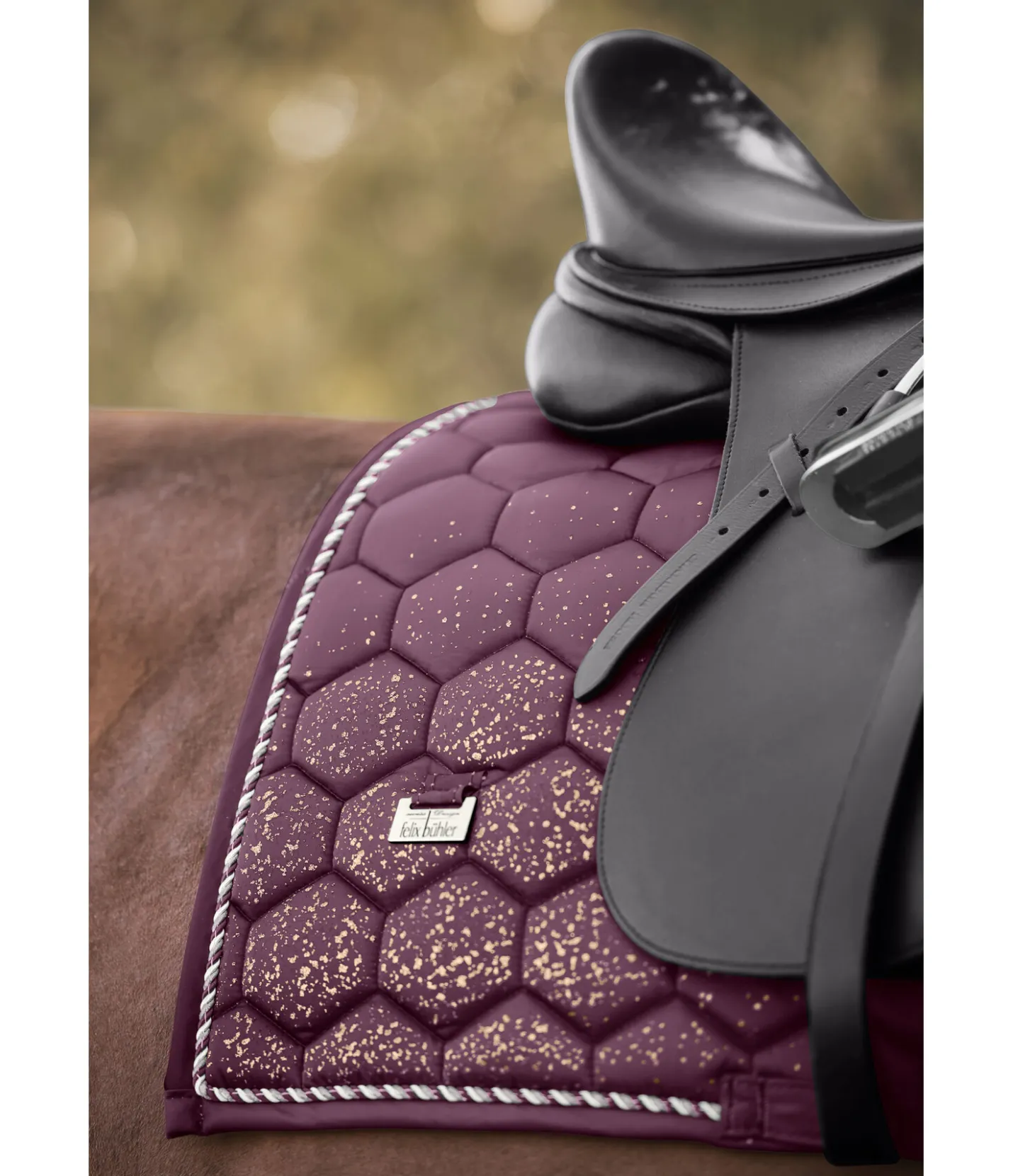 Felix Bühler Tapis de selle Sparkling II noir-violet Discount