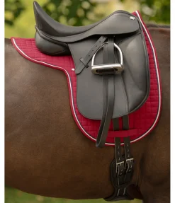 SHOWMASTER Tapis de selle en coton Basic cerise Discount