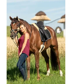 Felix Bühler Tapis de selle en véritable fourrure d'agneau Queensland noir Hot