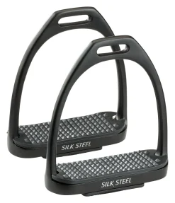 SILK STEEL Étriers en acier affiné noir/noir Sale