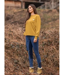 TWIN OAKS T-shirt à manches longues en coton Sooke miel doré