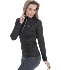 Felix Bühler T-shirt à manches longues stretch Performance Nina noir Clearance