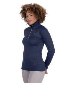 Felix Bühler T-shirt à manches longues stretch Performance Nina navy classique Clearance
