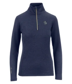 Felix Bühler T-shirt à manches longues stretch Performance Nina navy classique Clearance