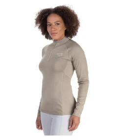 Felix Bühler T-shirt à manches longues stretch Performance Zoe taupe Hot