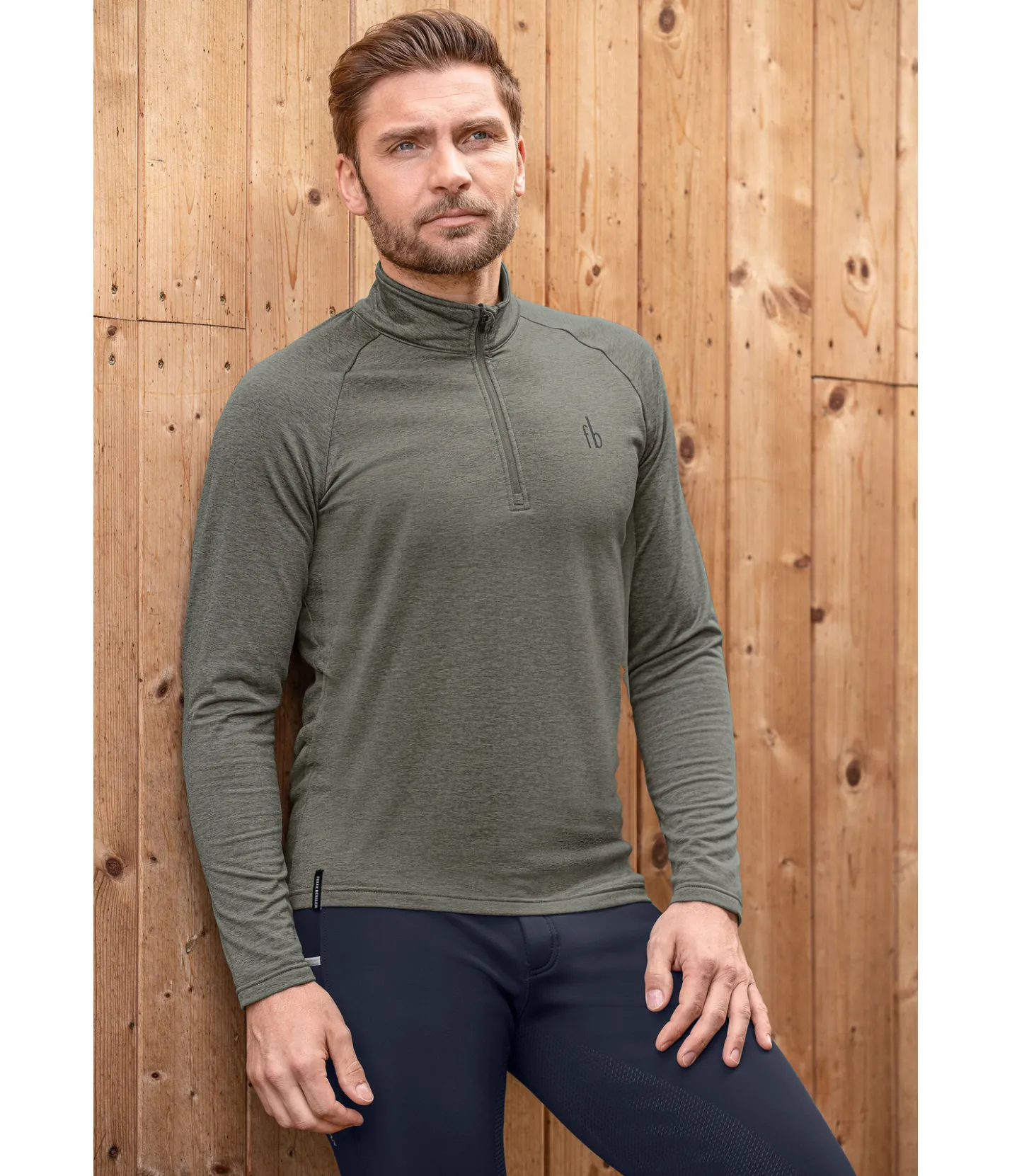 Felix Bühler T-shirt à manches longues stretch Performance homme Denton fango Online