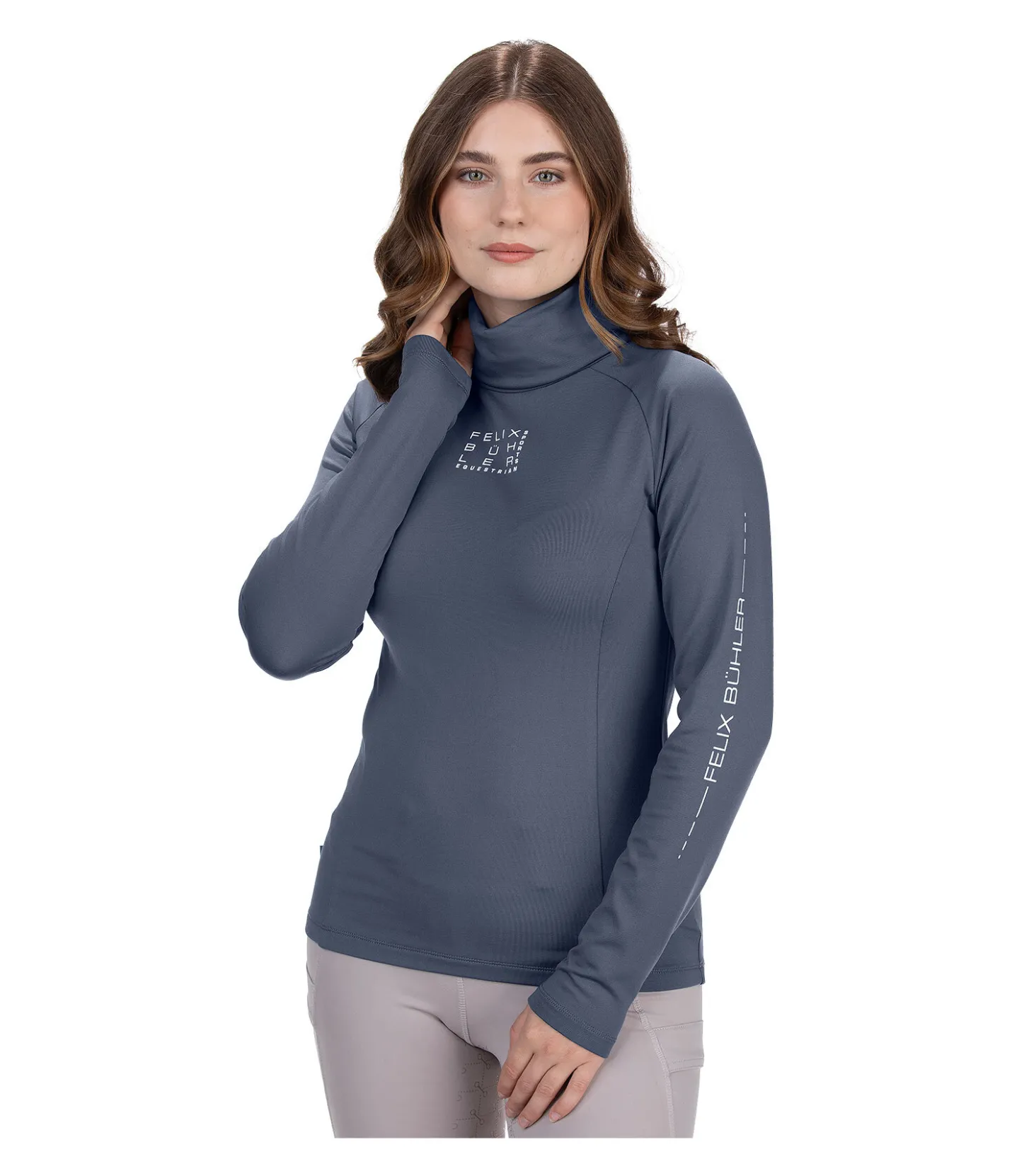 Felix Bühler T-shirt col roulé en stretch Performance à manches longues Jonna violet givré