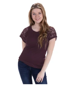 STONEDEEK T-shirt femme Leyna prune Discount